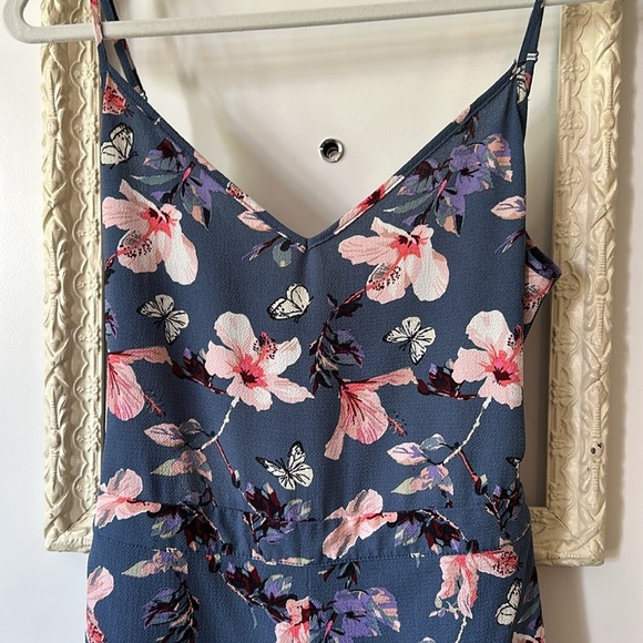 ONLY | Navy Floral Shorts Jumpsuit - Picture 7 of 14